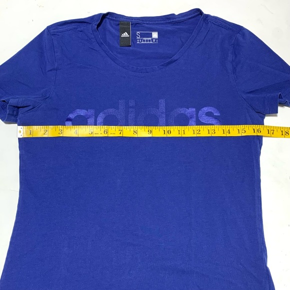 2/$20 Adidas Blue Short Sleeves Tee Size Small - Picture 7 of 7